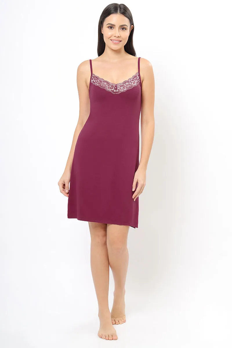 Lace Touch Sleep Chemise - Anemone