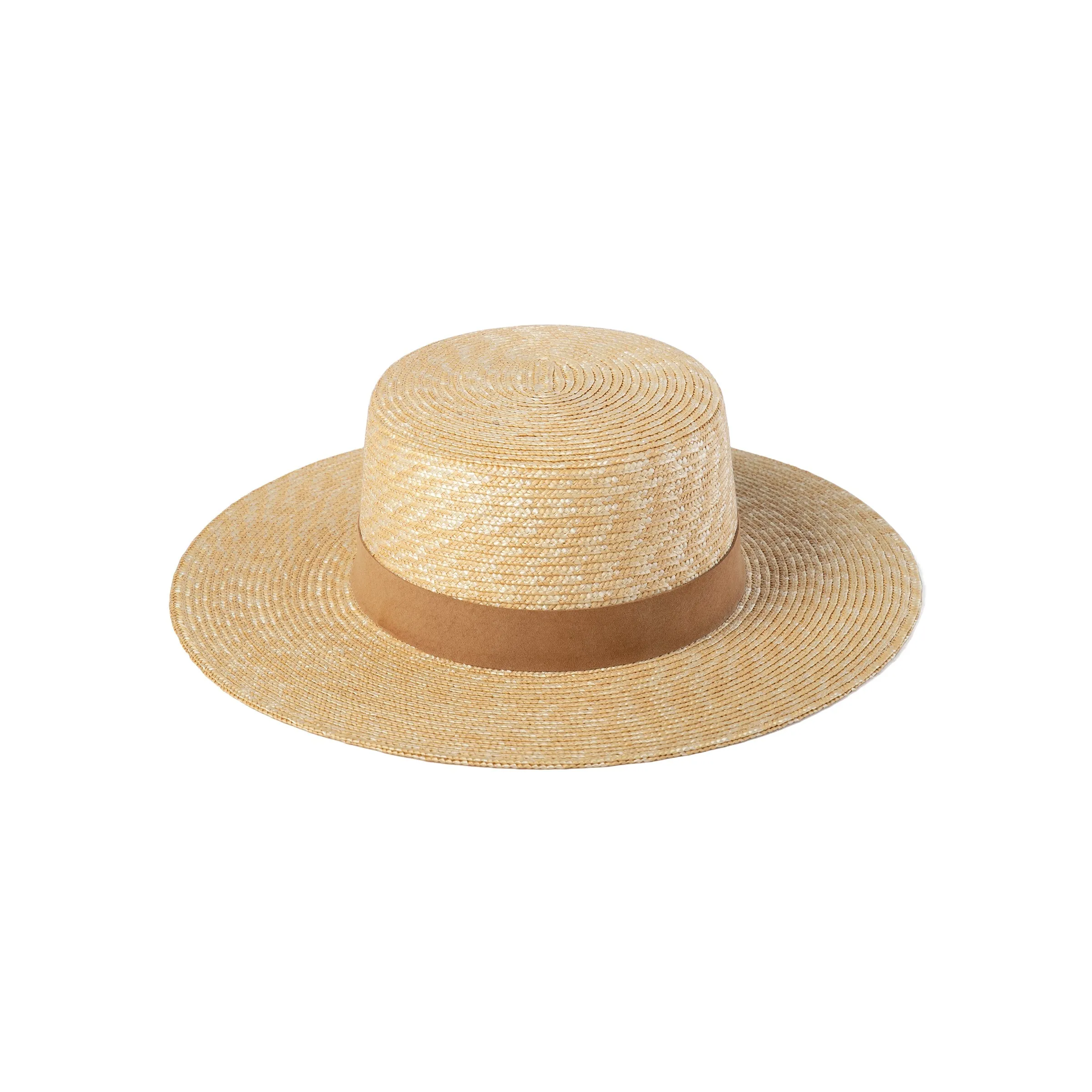 Lack of Color Spencer Boater Suede Hat in Natural/Straw