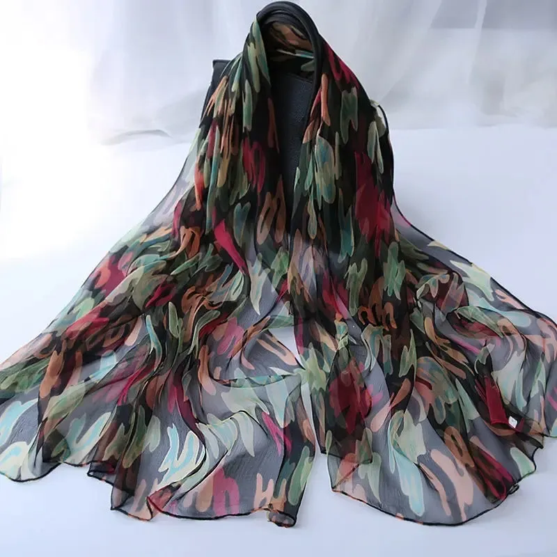 Ladies Fashion Decorative Versatile Silk Scarf