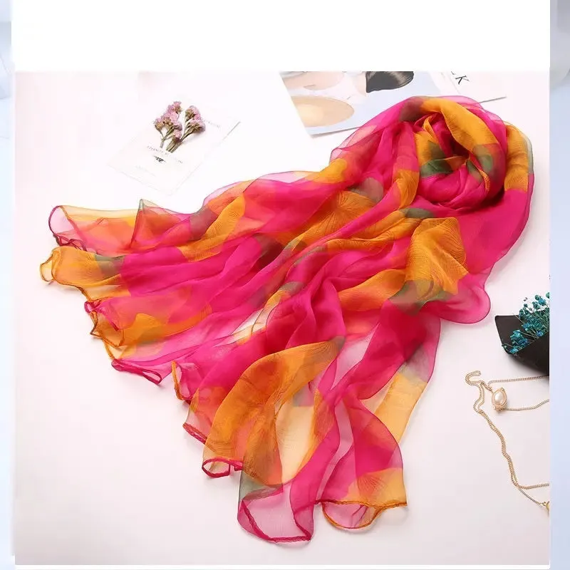 Ladies Fashion Decorative Versatile Silk Scarf