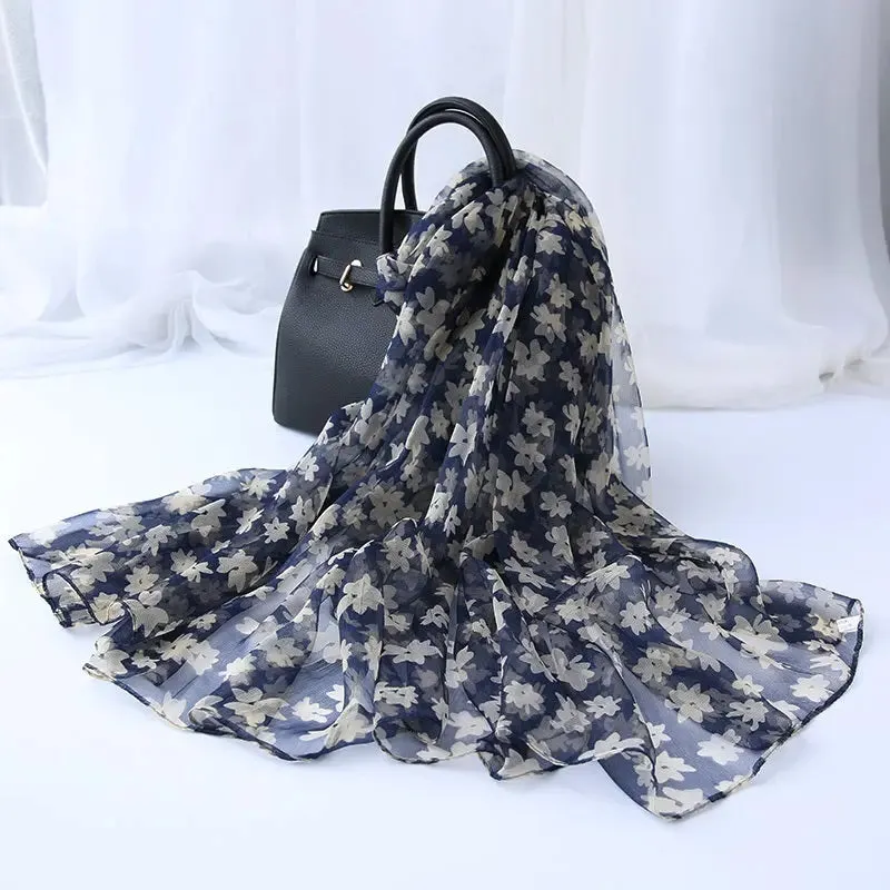 Ladies Fashion Decorative Versatile Silk Scarf