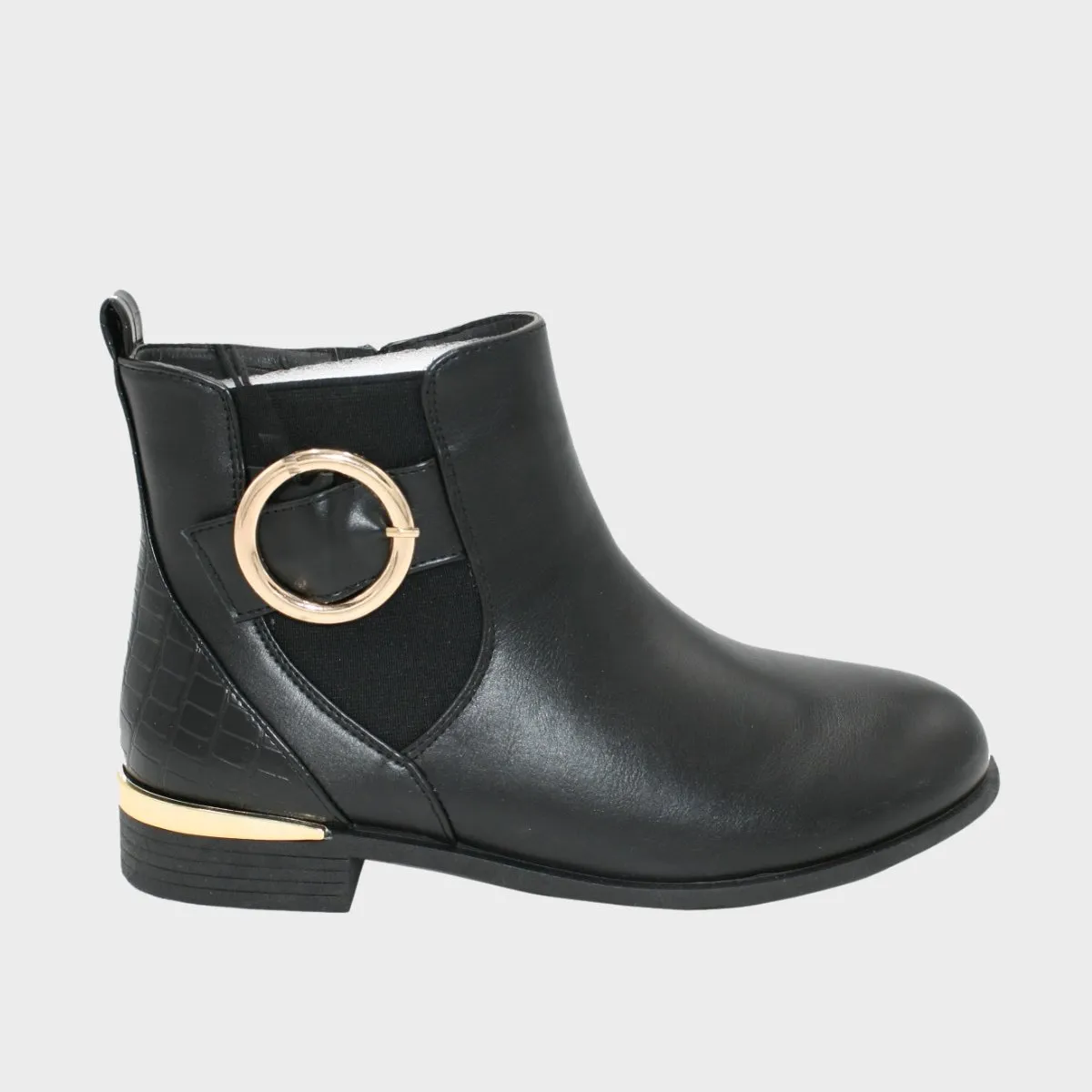 Ladies Gold Trim Ankle Boot