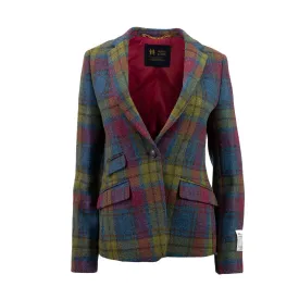 Ladies Iona Harris Tweed Jacket Pink Lovat