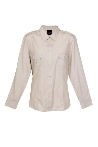 Ladies Long Sleeve Military Shirt