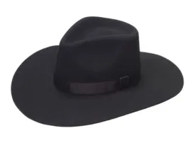 Ladies Pinch Front Black Hat