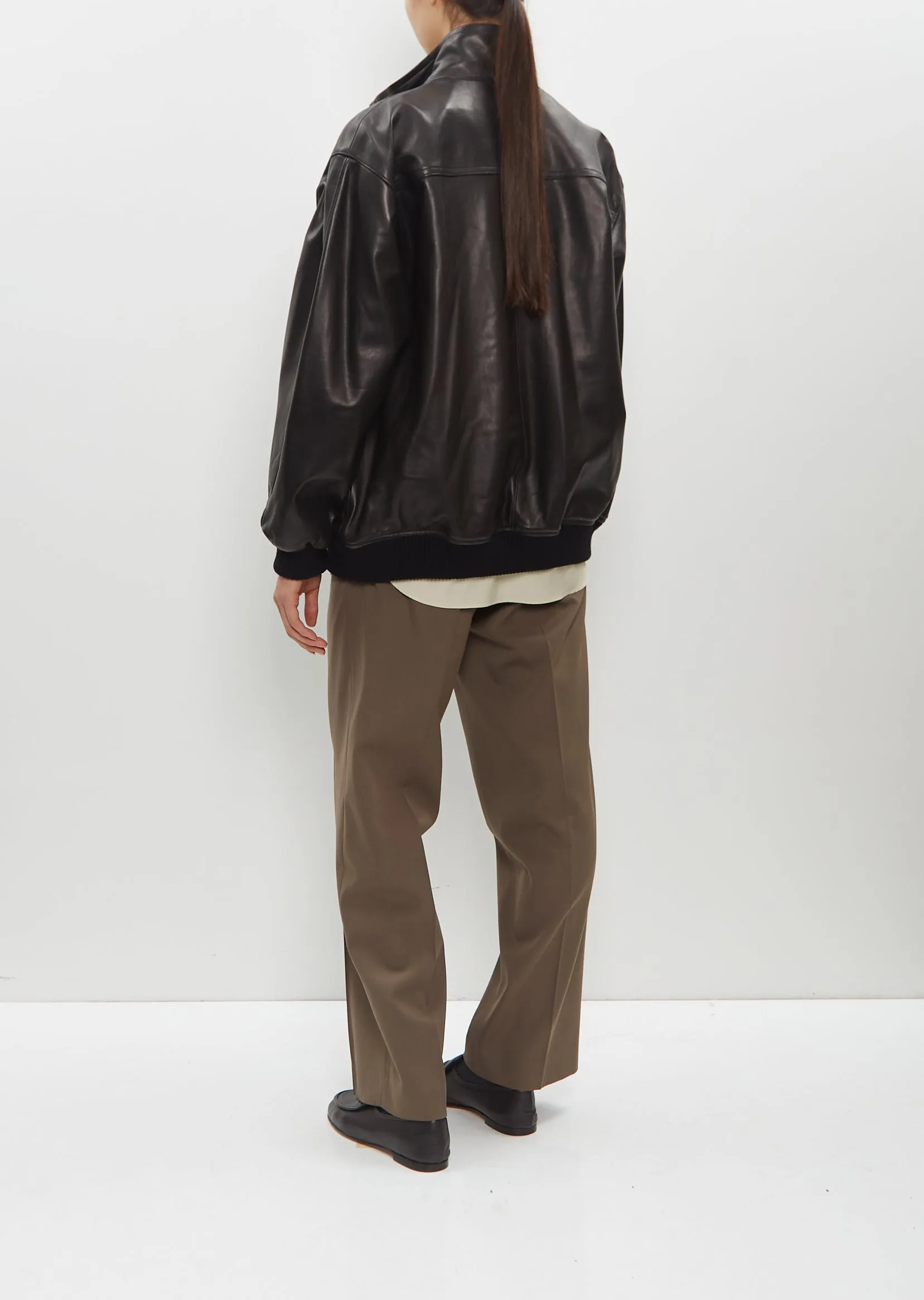 Lamb Leather Zip Blouson