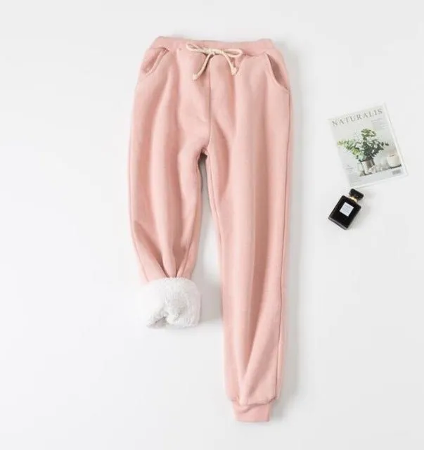 Lamb Velvet Lined Fleece Pants