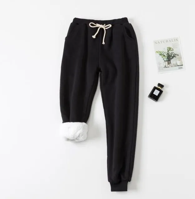 Lamb Velvet Lined Fleece Pants