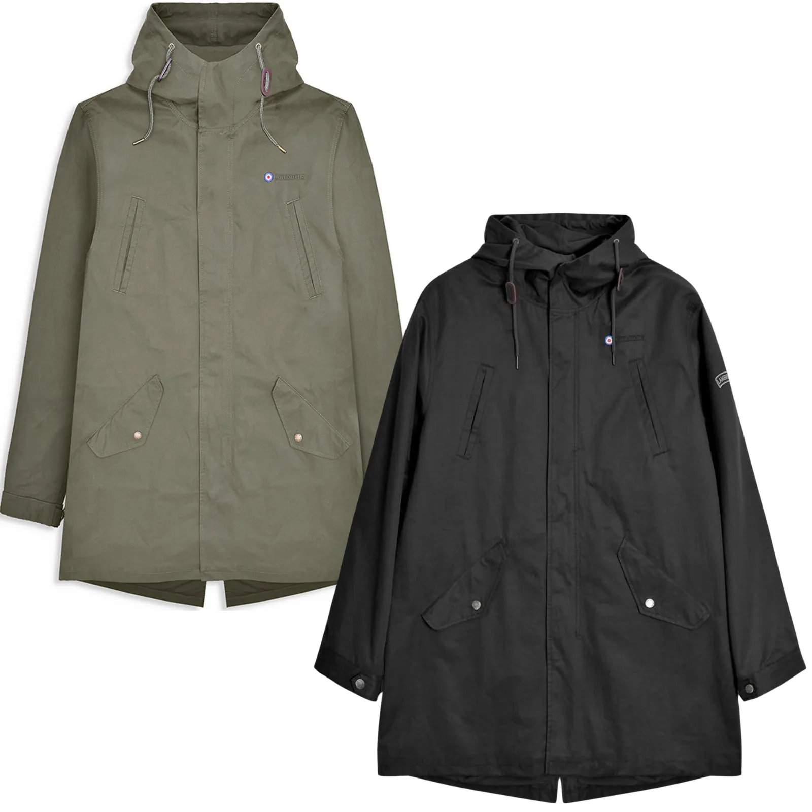 Lambretta Mens Water Resistant Parka Jacket