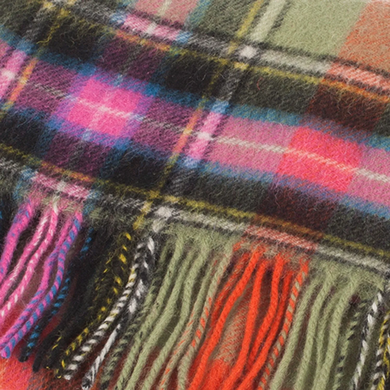 Lambswool Scottish Tartan Clan Scarf  Bruce Of Kinnaird Ancient