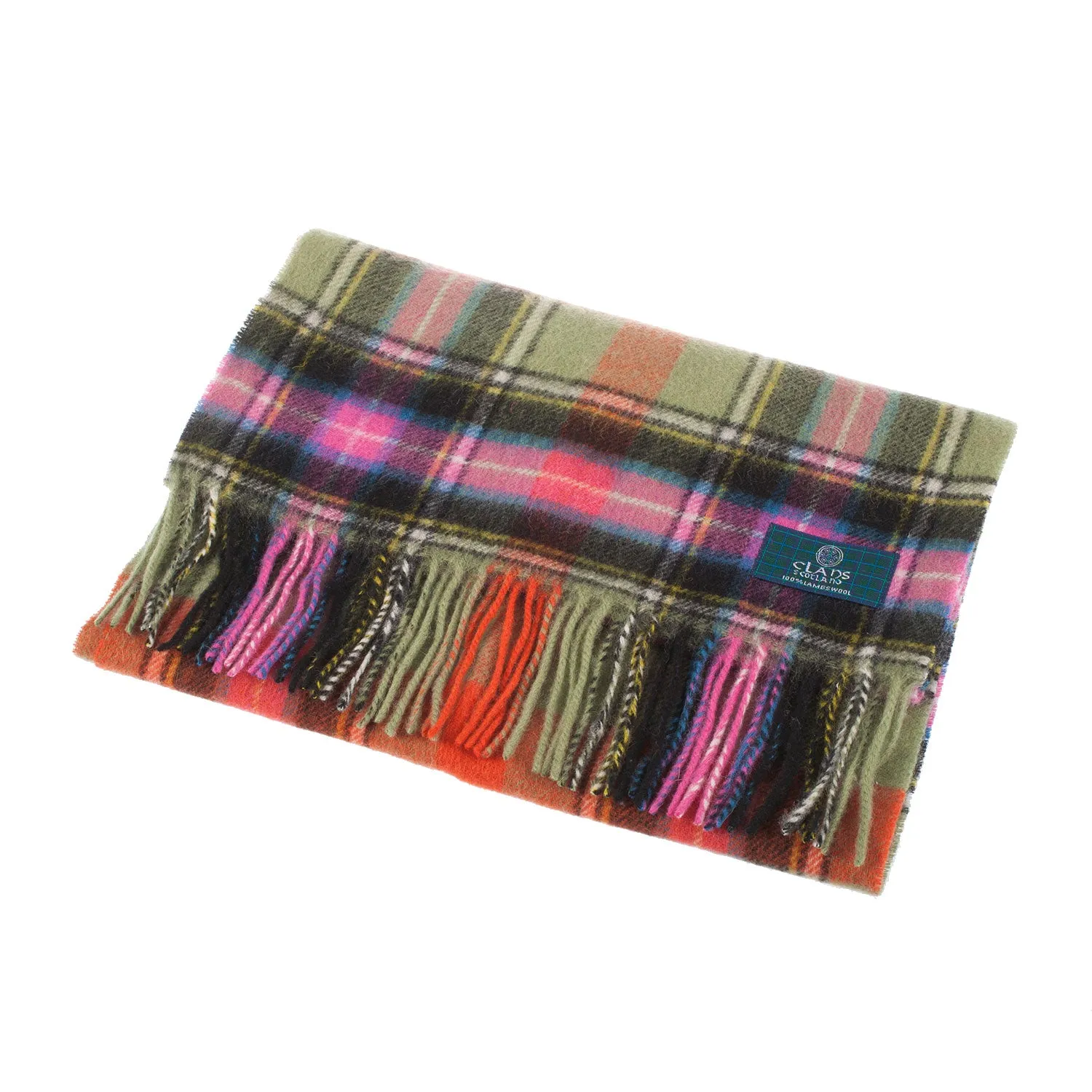 Lambswool Scottish Tartan Clan Scarf  Bruce Of Kinnaird Ancient