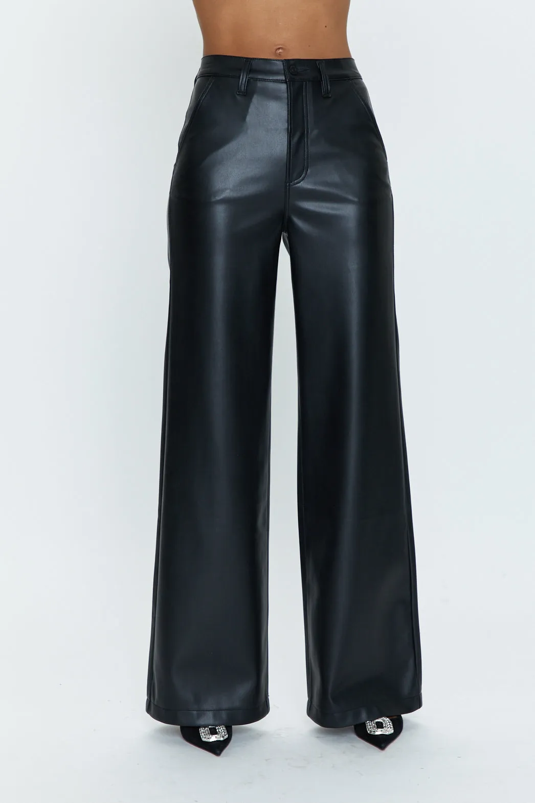 Lana Trouser Wide Leg Slate Black