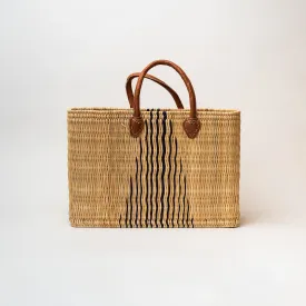 Large Basket Bag - Striped