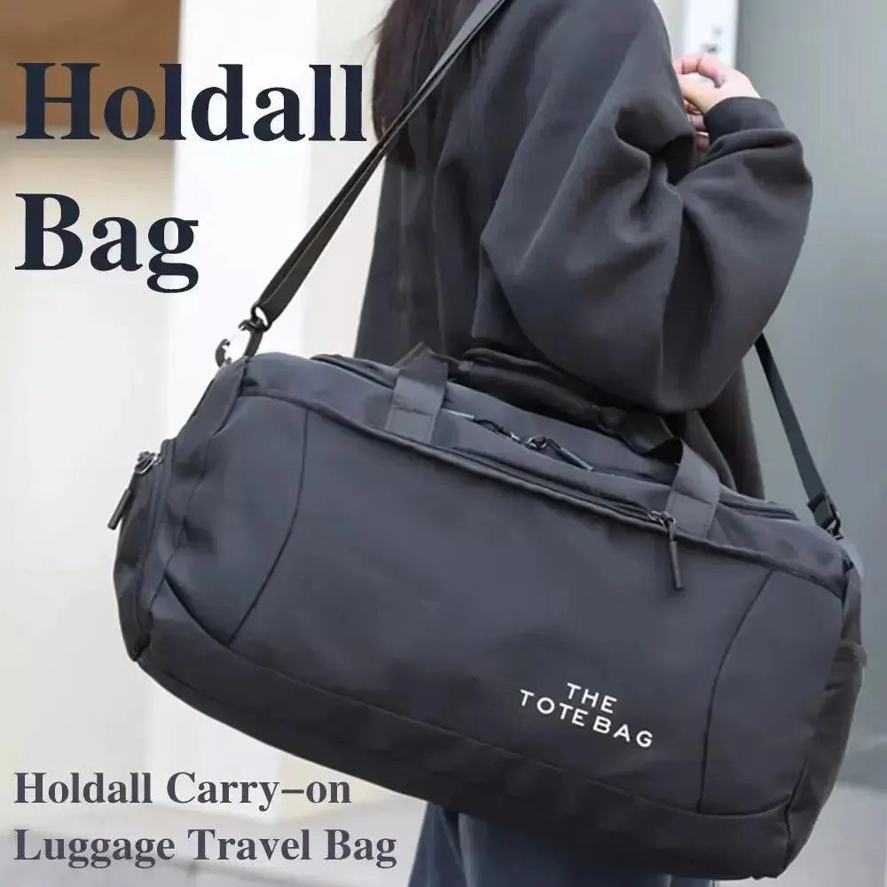 Large Black Gym Tote Duffle Bag