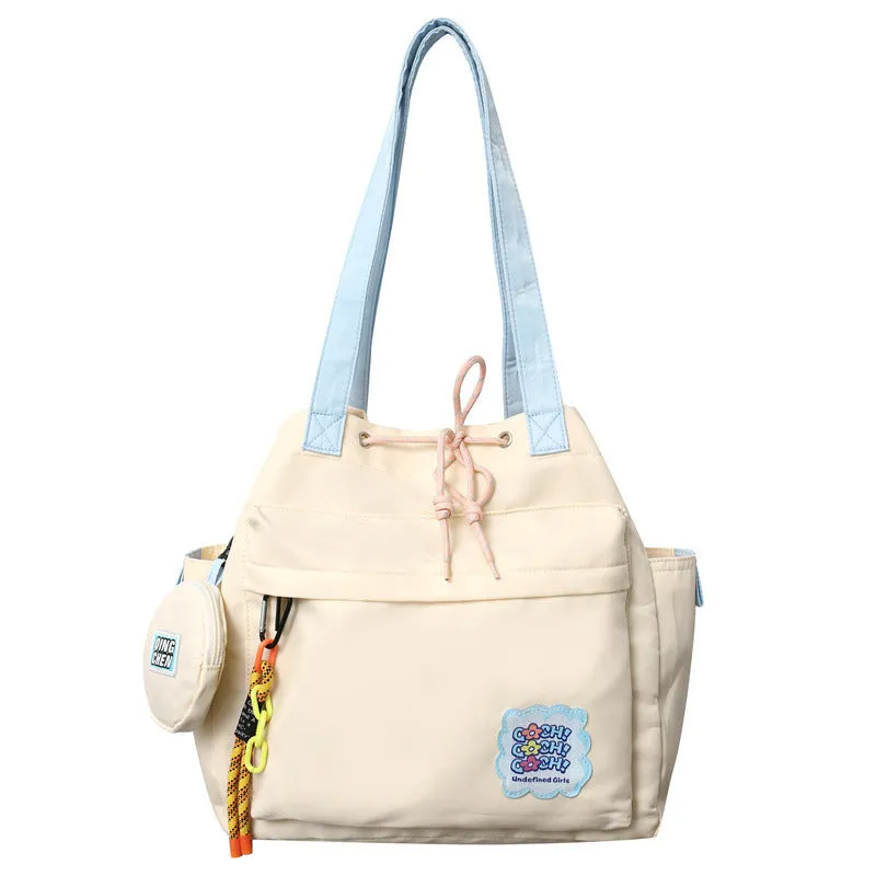 Large capacity shoulder tote bag