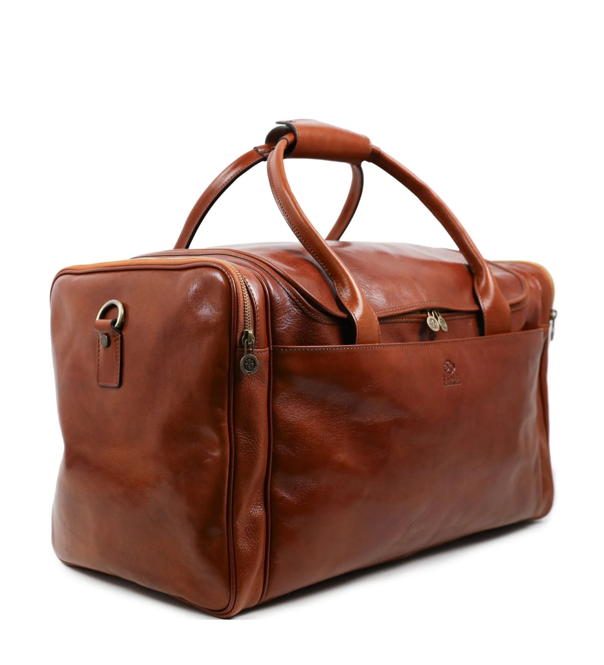 Large Italian Leather Duffel Bag - The Hitchhikers Guide to the Galaxy