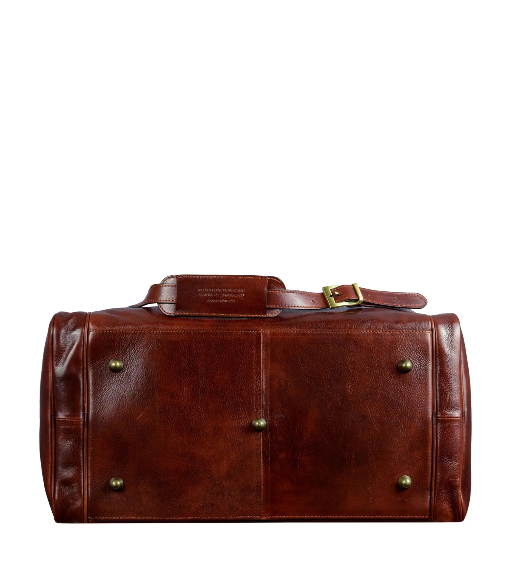 Large Italian Leather Duffel Bag - The Hitchhikers Guide to the Galaxy