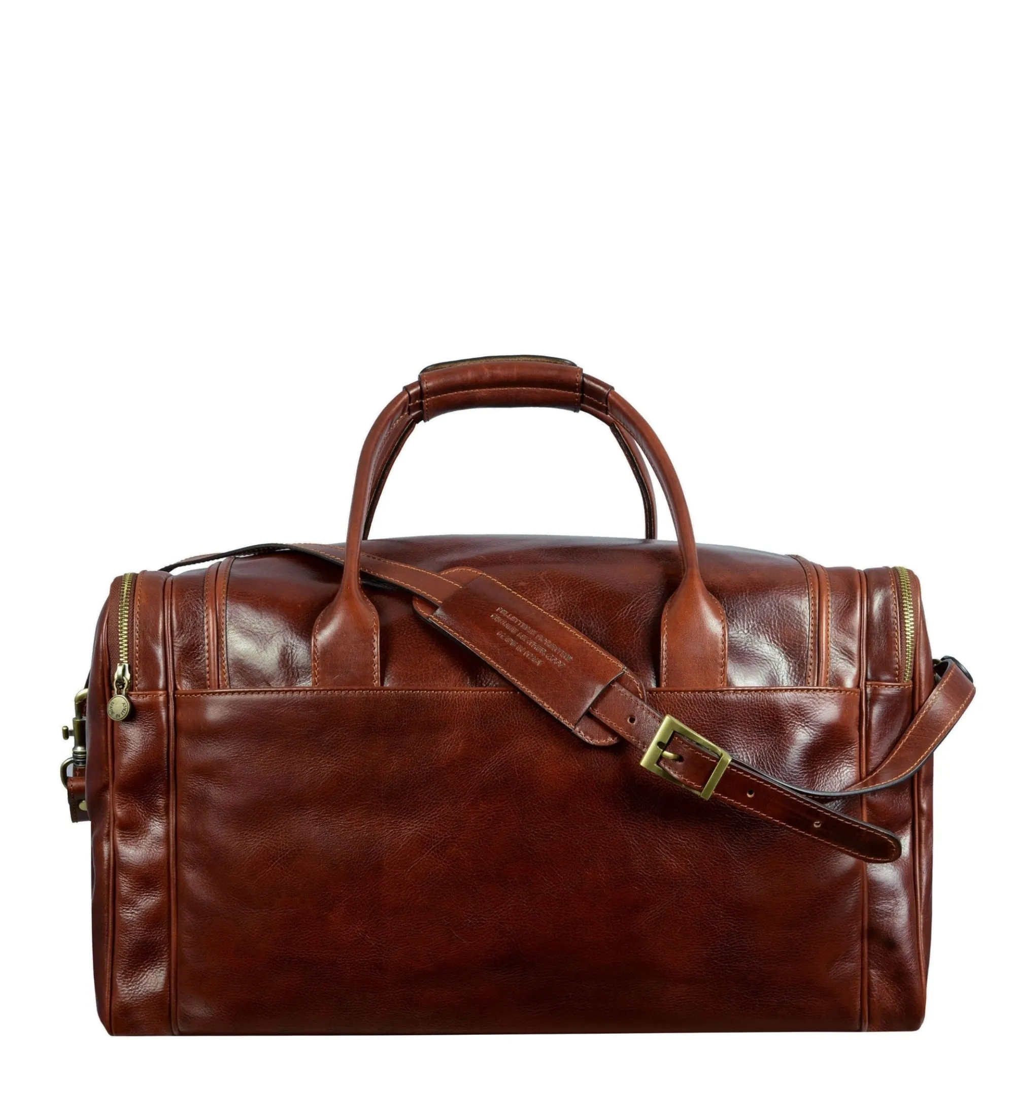 Large Italian Leather Duffel Bag - The Hitchhikers Guide to the Galaxy