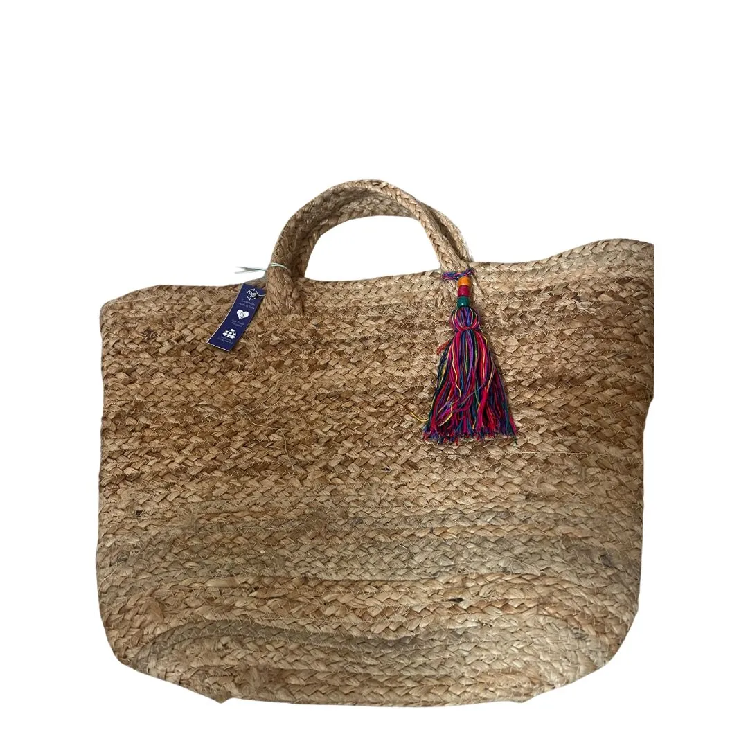 Large Jute Tote Bag