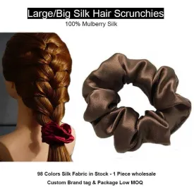 Large Silk Scrunchies - custom and wholesale