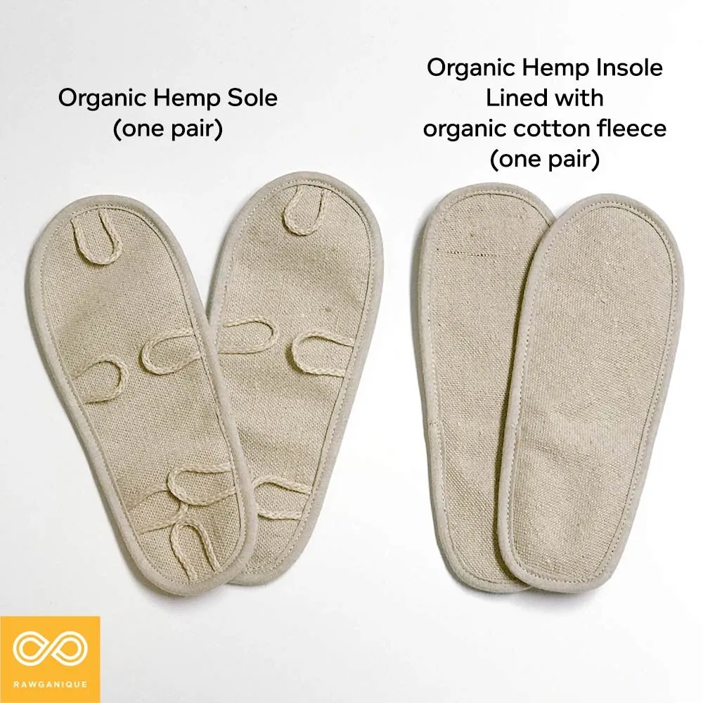 LASCAUX Glue-Free 100% Organic Hemp Grounding Cave Shoes With Replaceable Sole - Zero Drop (Unisex Sizes)