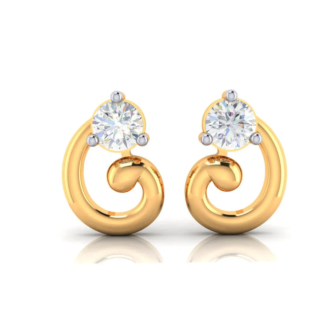 Latest Design 18k Gold & Diamond Earrings