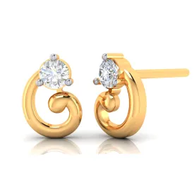 Latest Design 18k Gold & Diamond Earrings