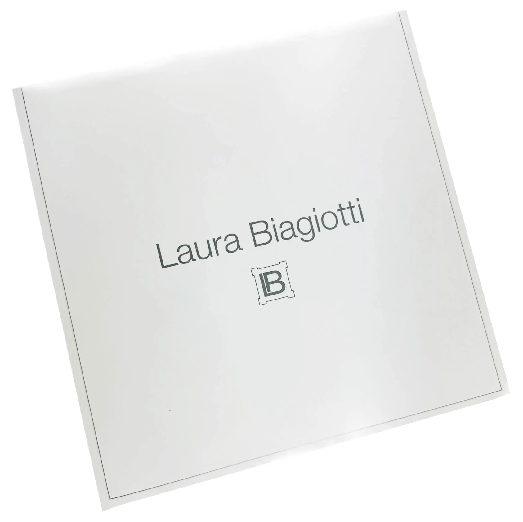 Laura Biagiotti Scarf Black Gray Hand Fans - Square Silk Foulard