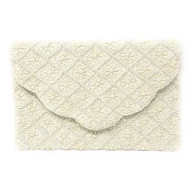 Layla Ivory Beaded Clutch Purse