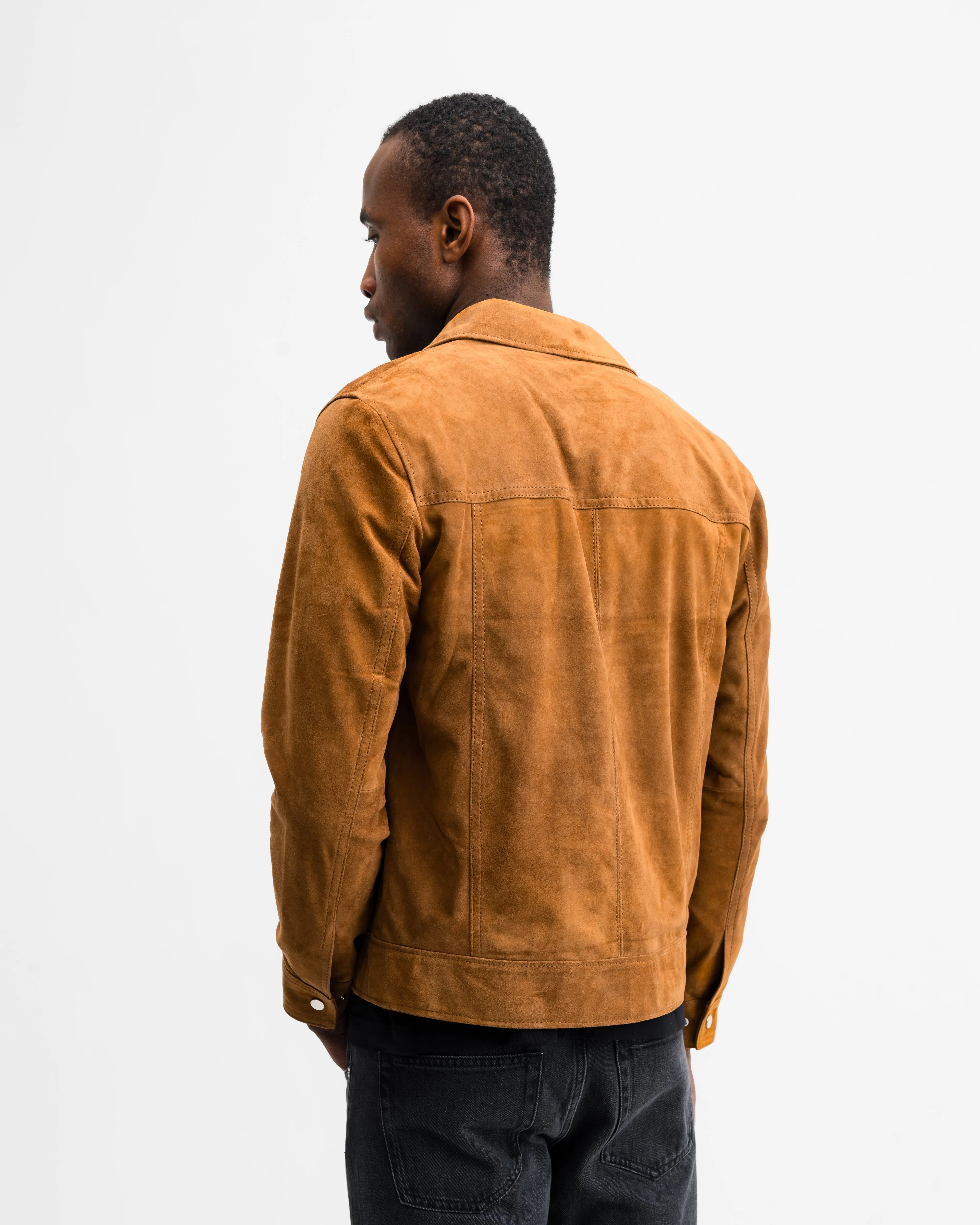 Lazio Suede Jacket Cognac