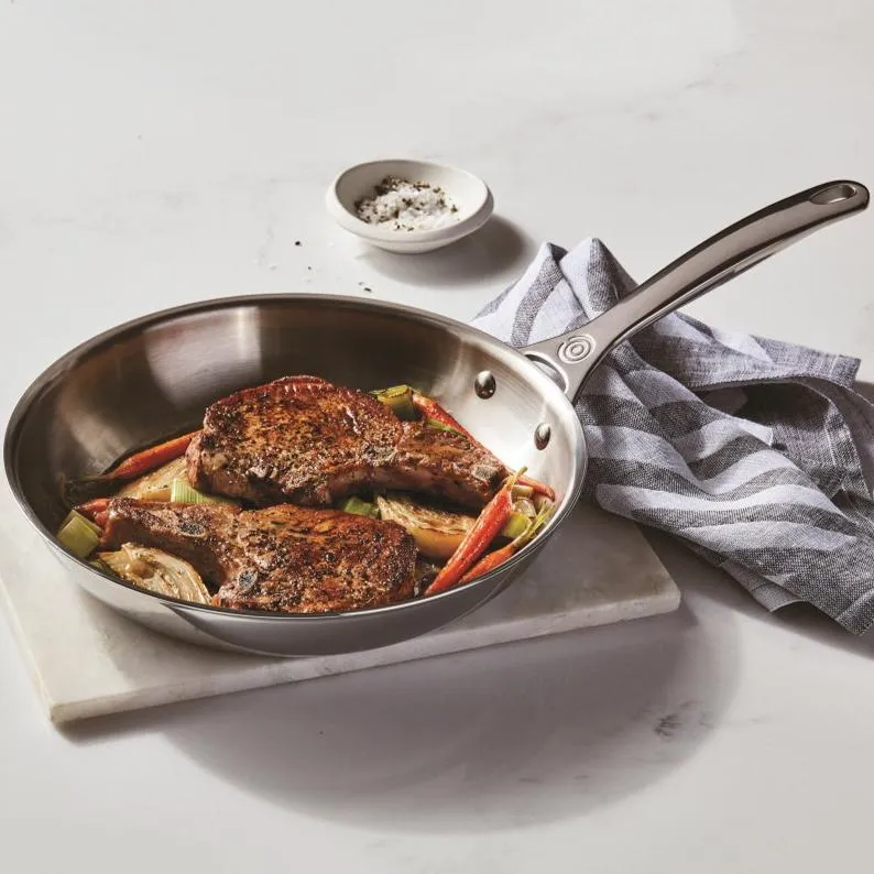 Le Creuset Signature Stainless Steel Uncoated Frying Pan 24cm