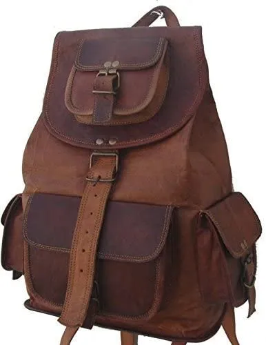 Leather Bag Vintage Handmade Trendy Backpack Bag