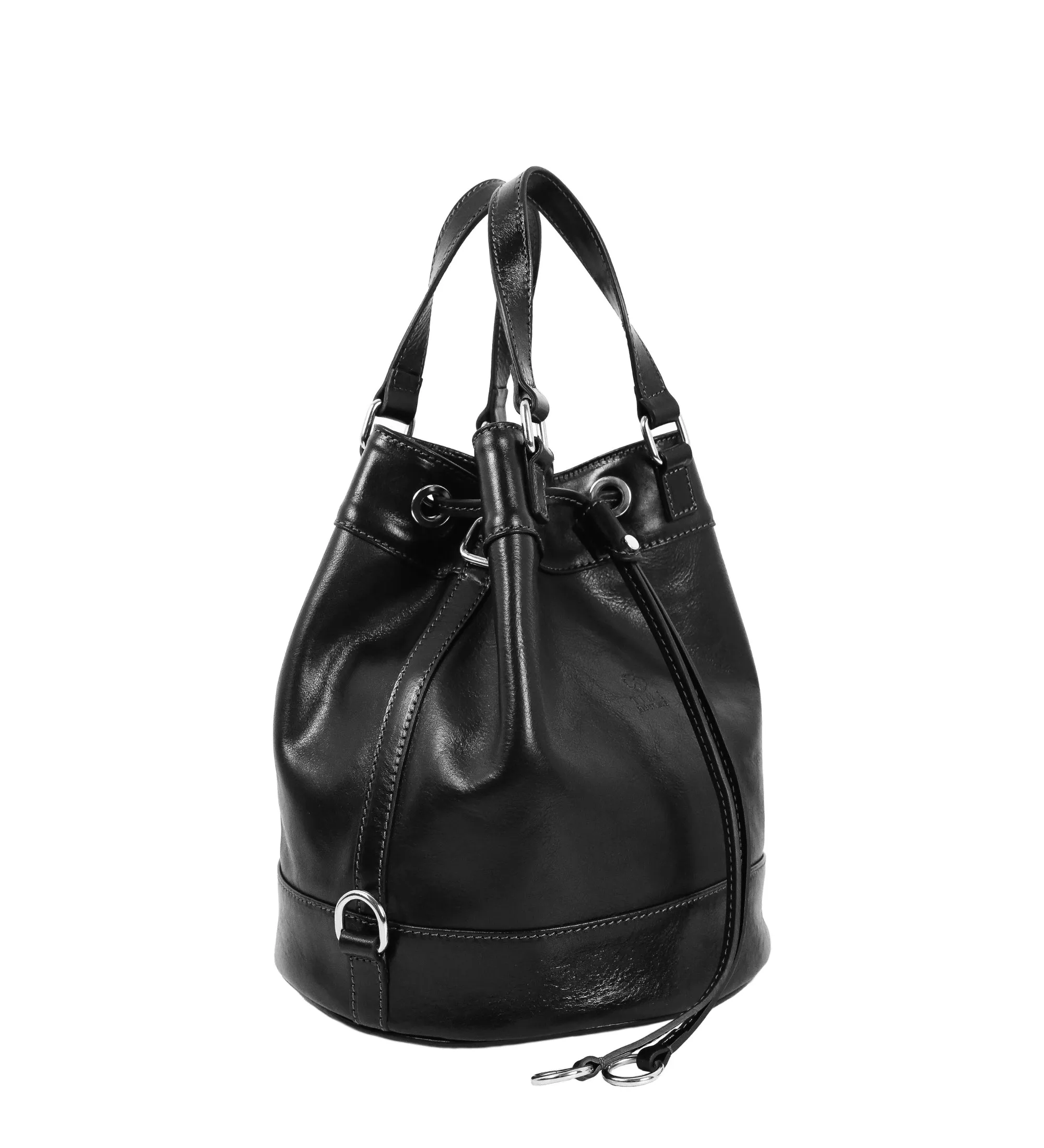 Leather Bucket Bag for Women - Light In August