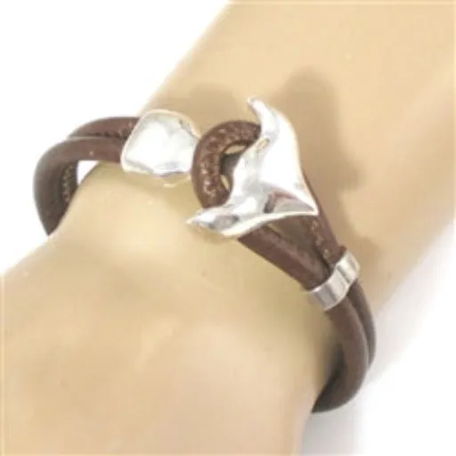 Leather Cord Statement Bracelet Anchor Men's Bracelet