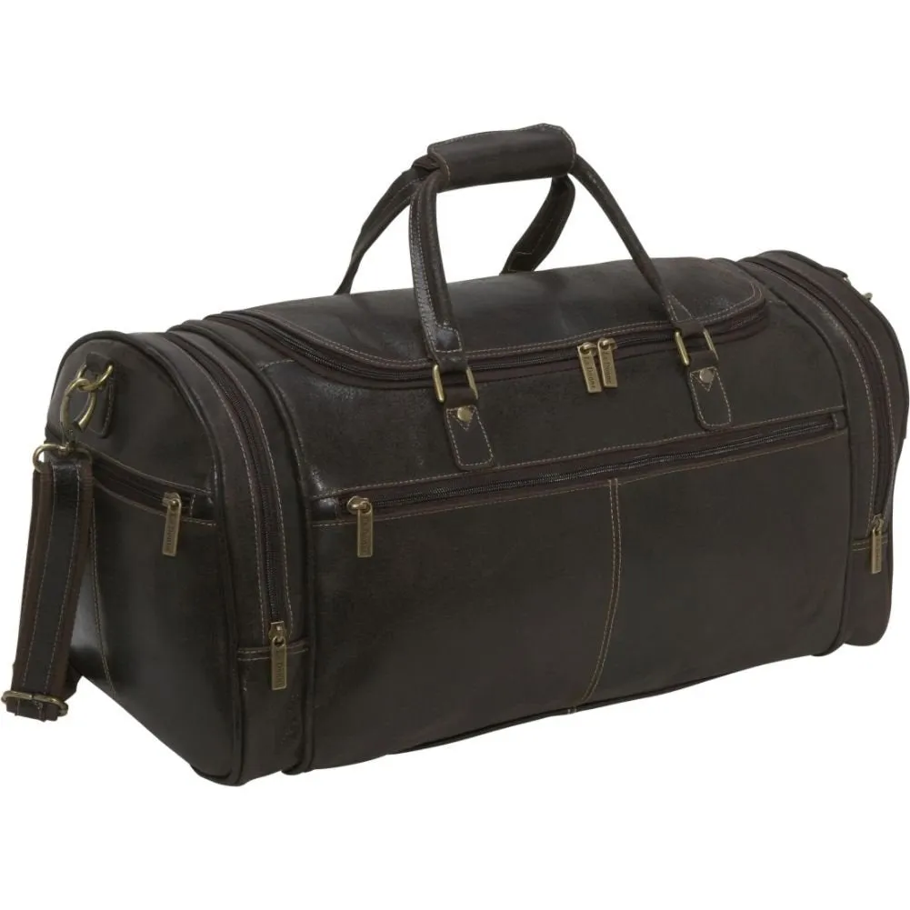 Leather Distressed Leather Overnighter Duffel