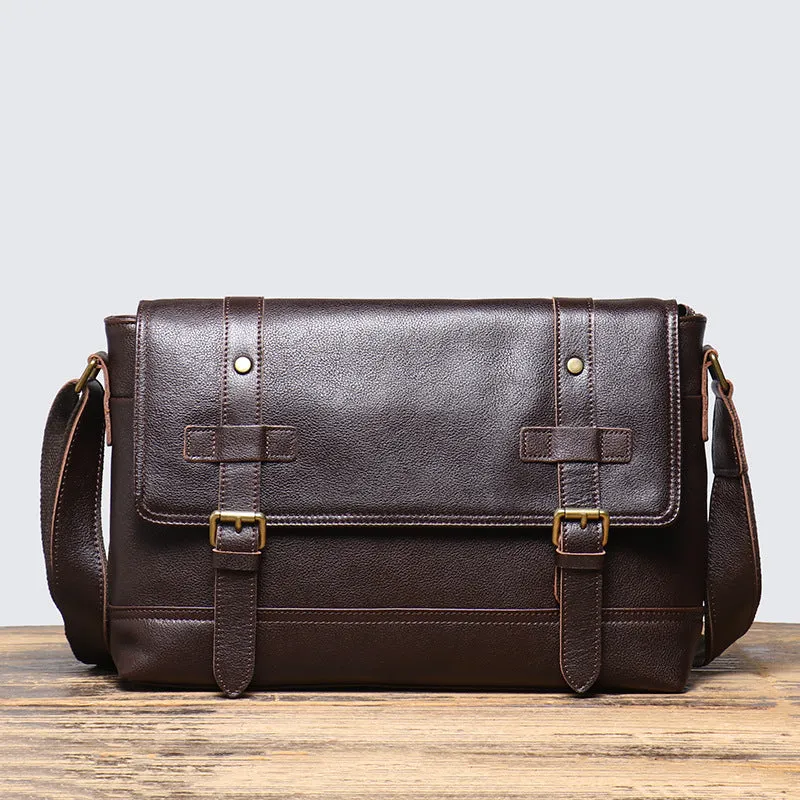 Leather Messenger Bag Full Grain Leather Shoulder Bag