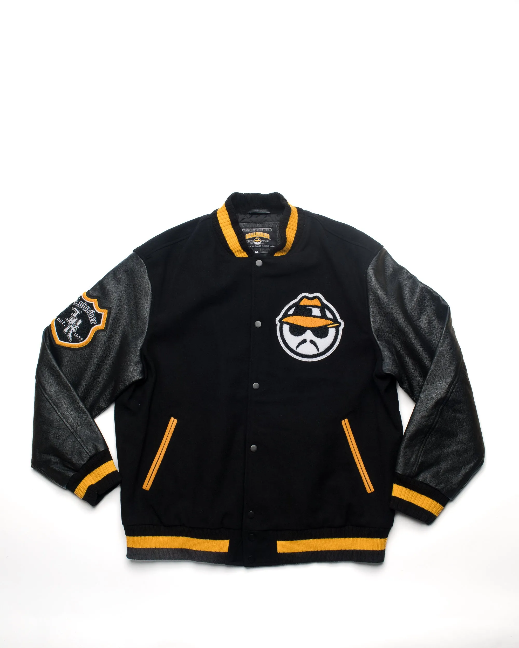 LEATHER SLEEVE VARSITY JACKET