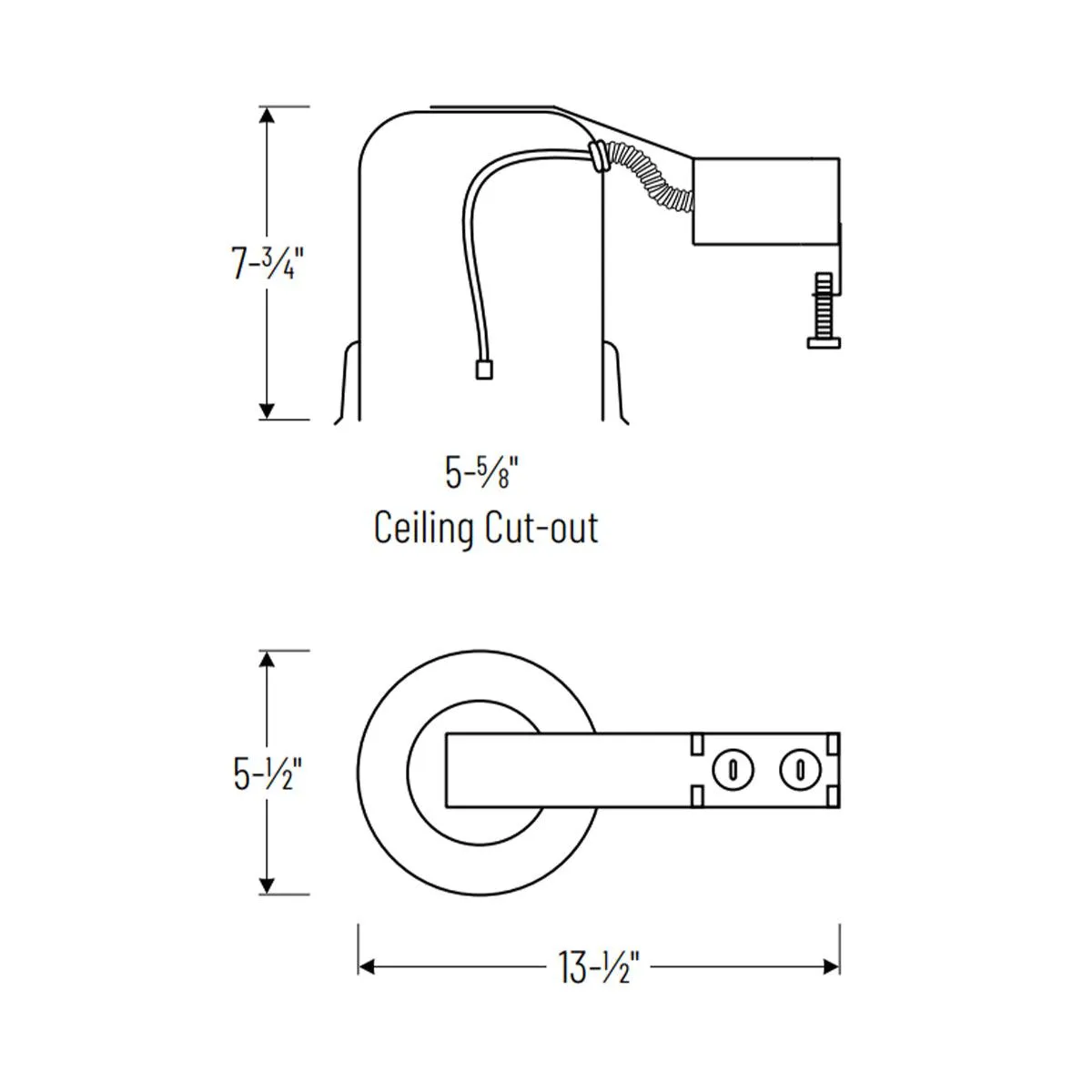 LED Remodel Housing, 5 in, IC Air-Tight, Quick Connect