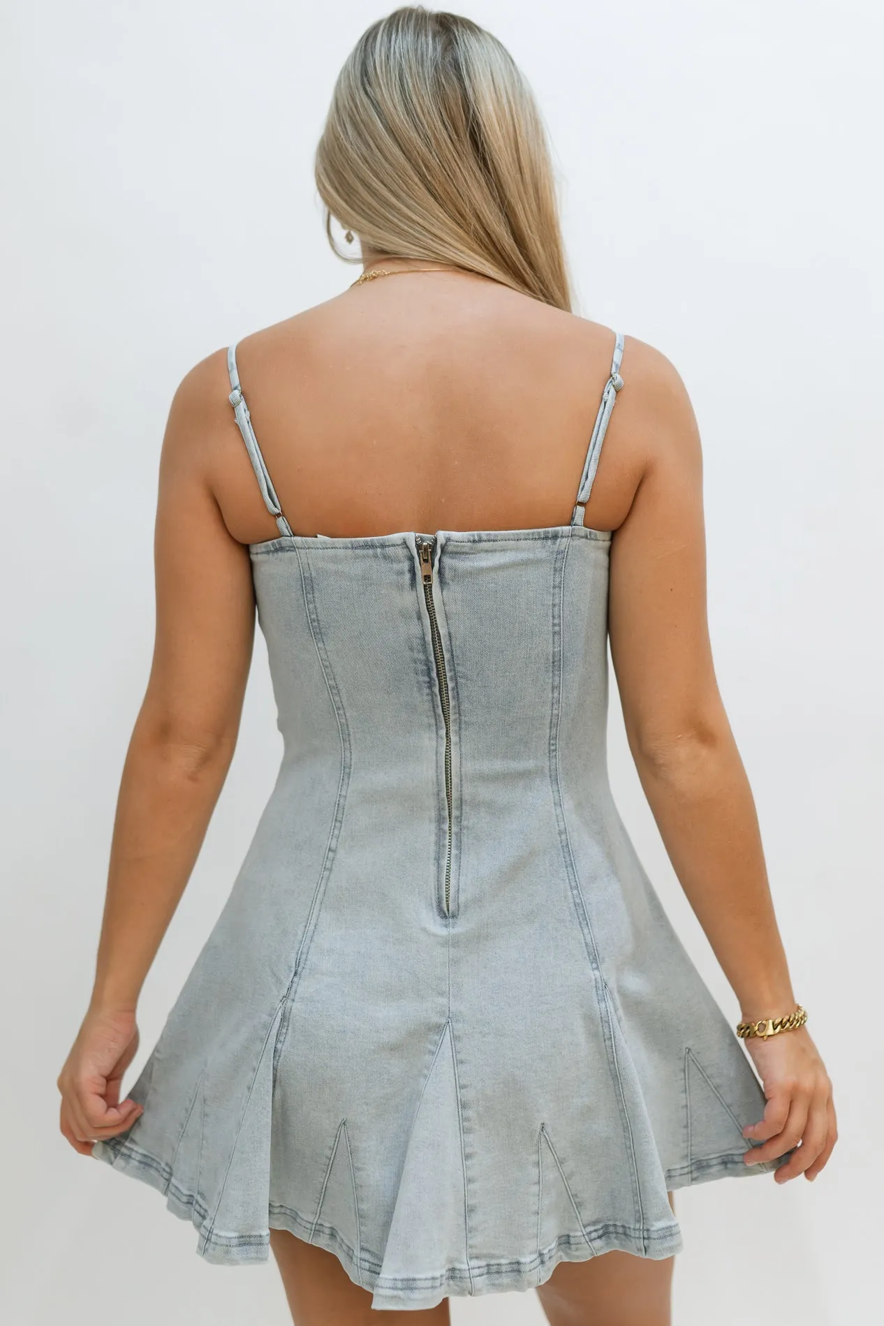 Lee Flare Denim Dress - Light