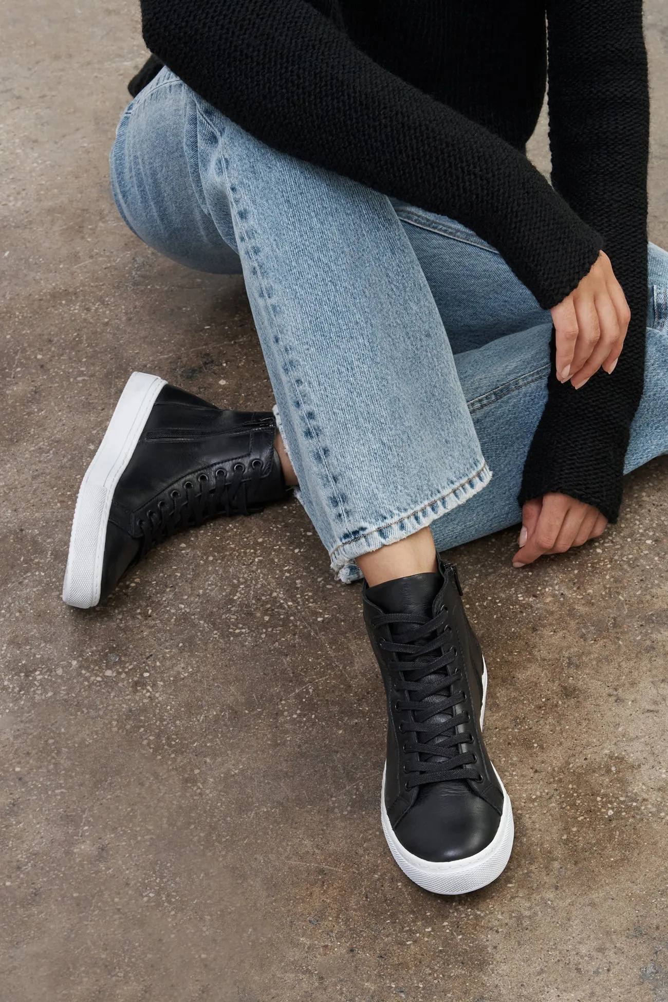 Lee Leather High-Top Sneakers