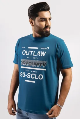 Legion Blue Outlaw Graphic T-Shirt (Plus Size) - S23 - MT0309P