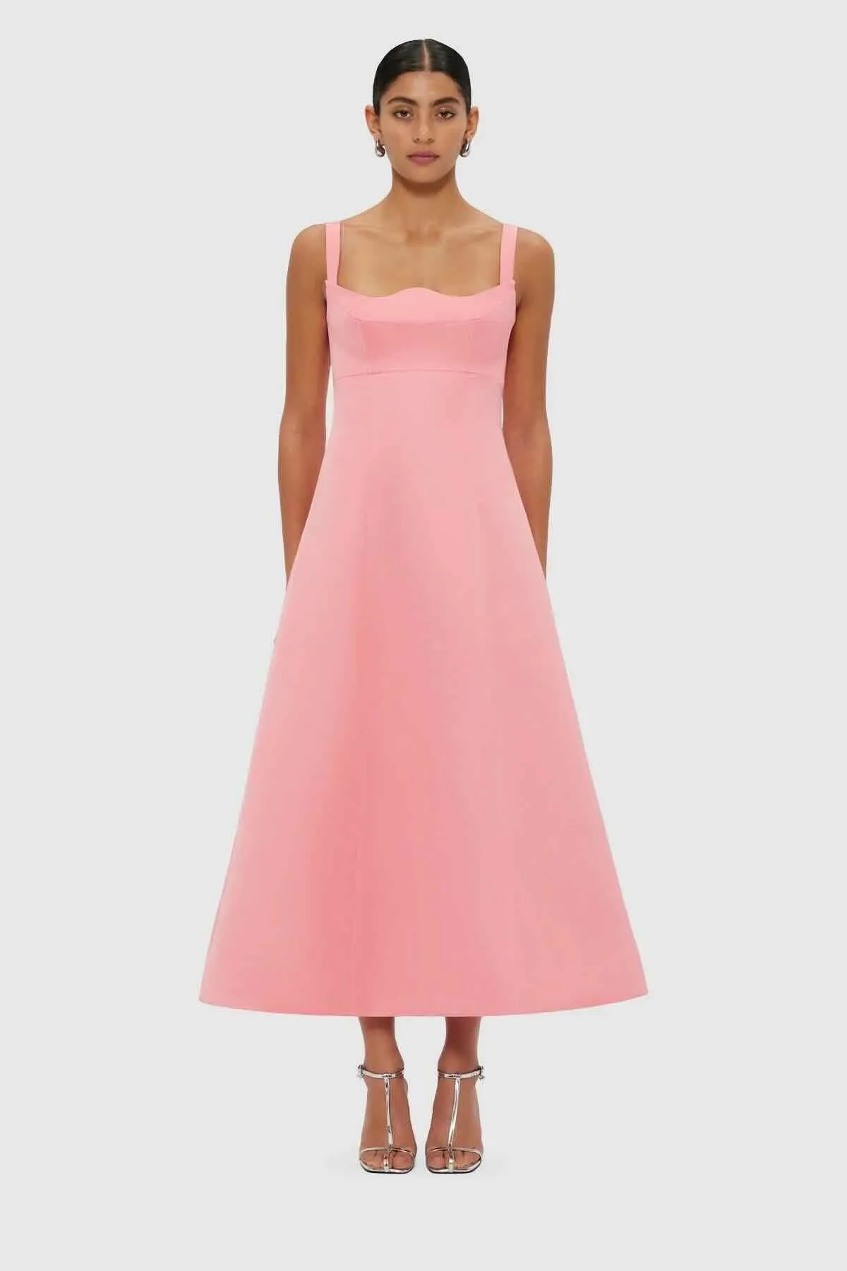 Leo Lin Odette Midi Dress - Strawberry Pink