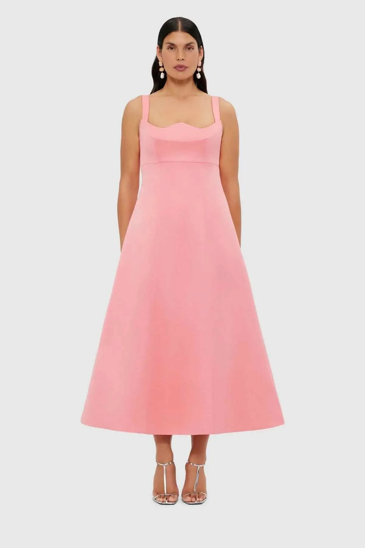 Leo Lin Odette Midi Dress - Strawberry Pink