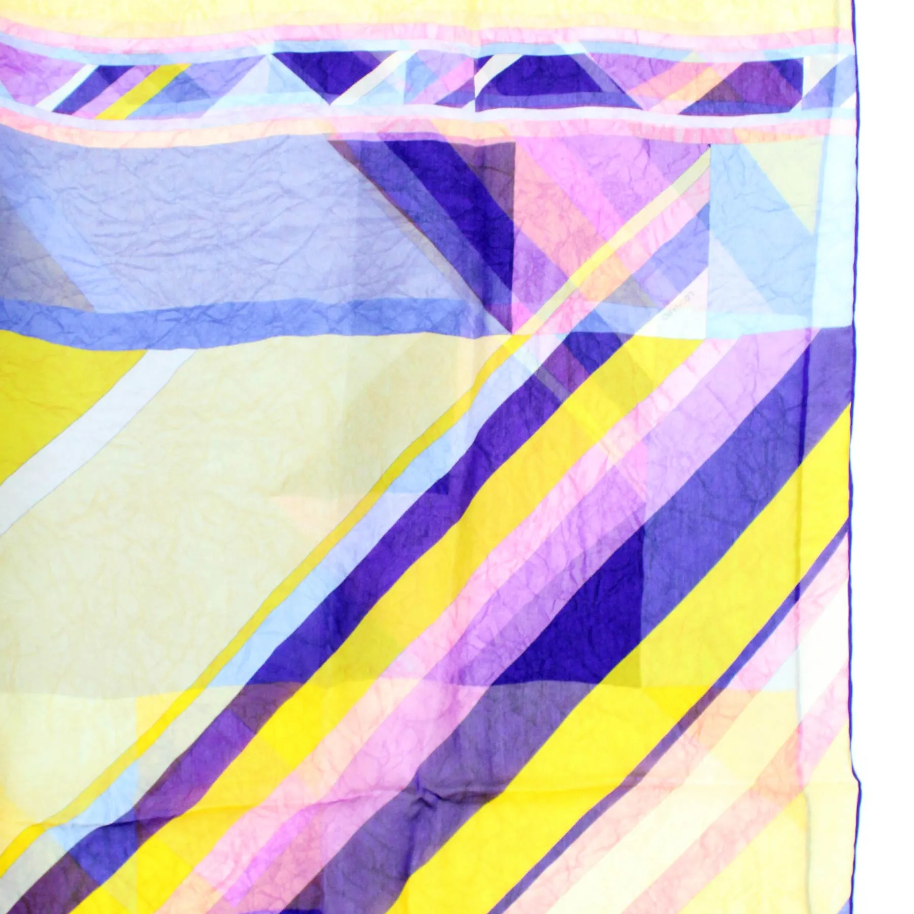 Leonard Scarf Yellow Purple Chiffon Silk Shawl FINAL SALE