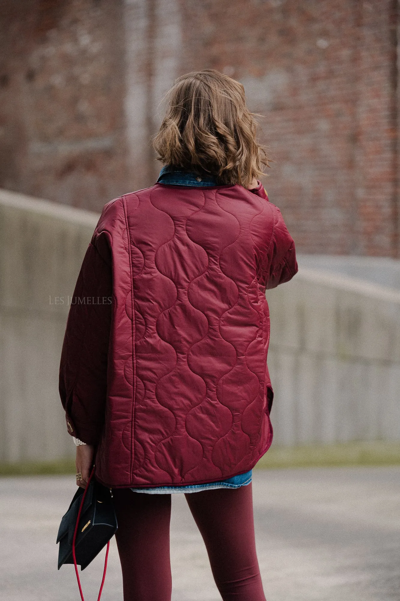 Leonie quilted jacket burgundy