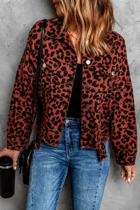 Leopard Cropped Jacket