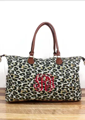 Leopard Weekender with Shoulder Strap