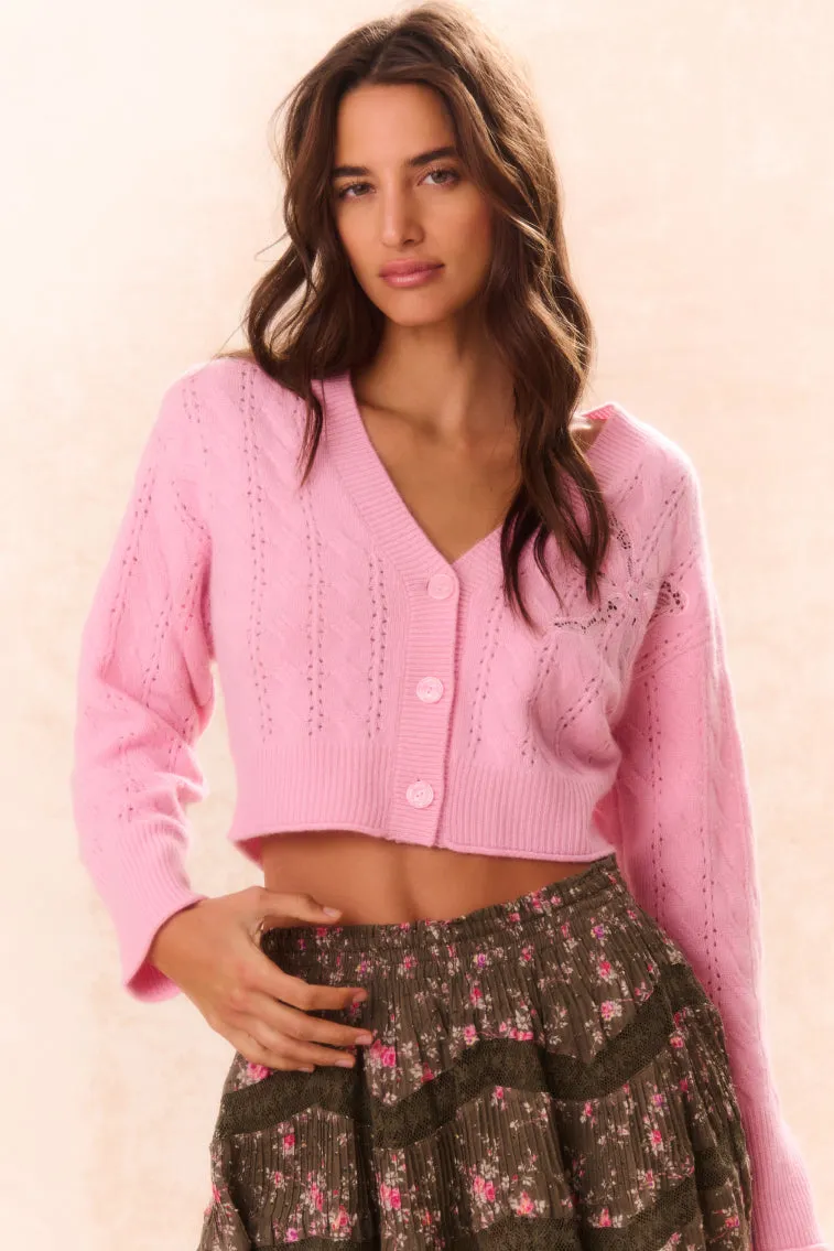 Leota Cropped Wool Cardigan