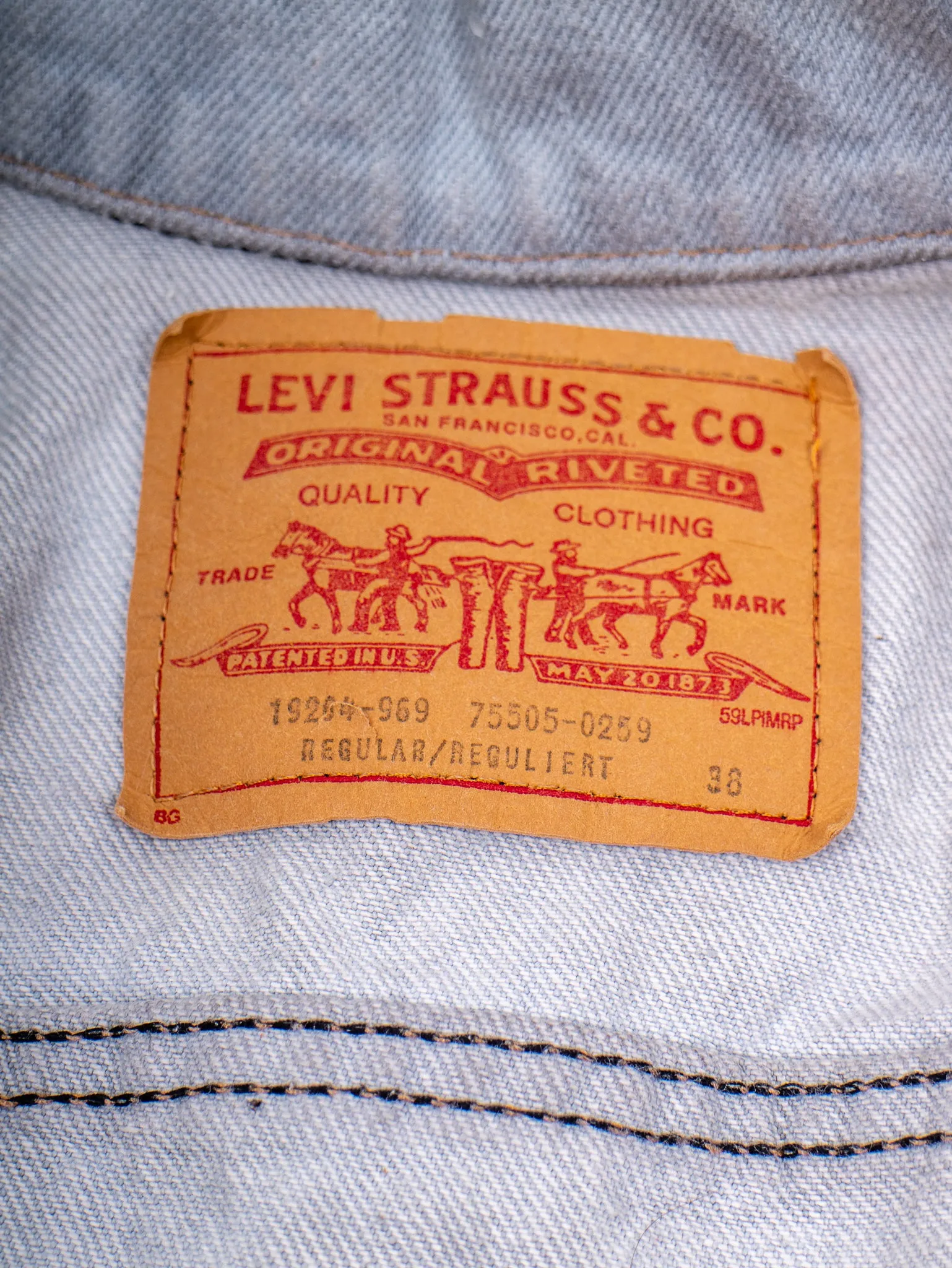 LEVIS overdyed denim trucker jacket