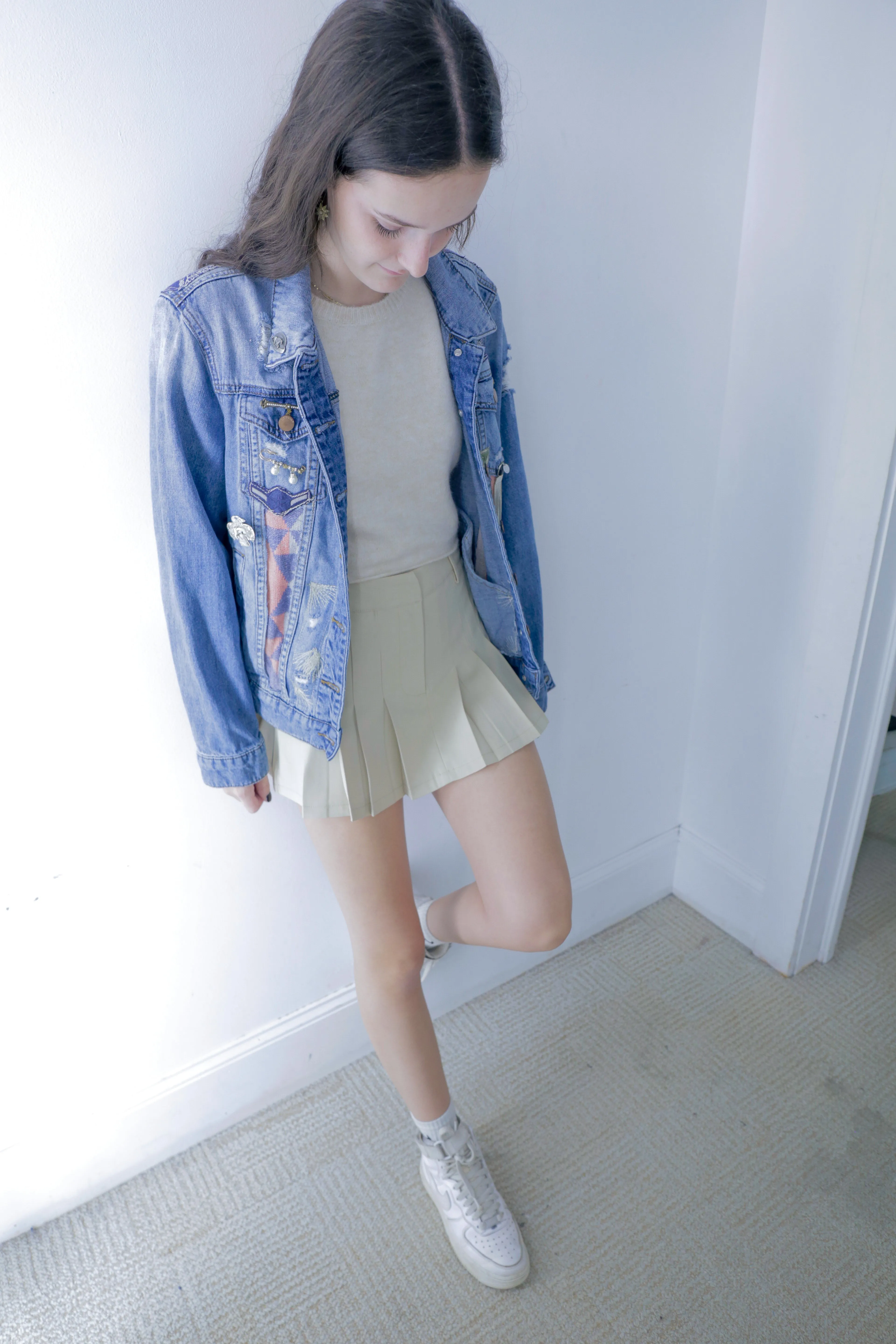 Libby Story Vintage Fabric Denim Jacket